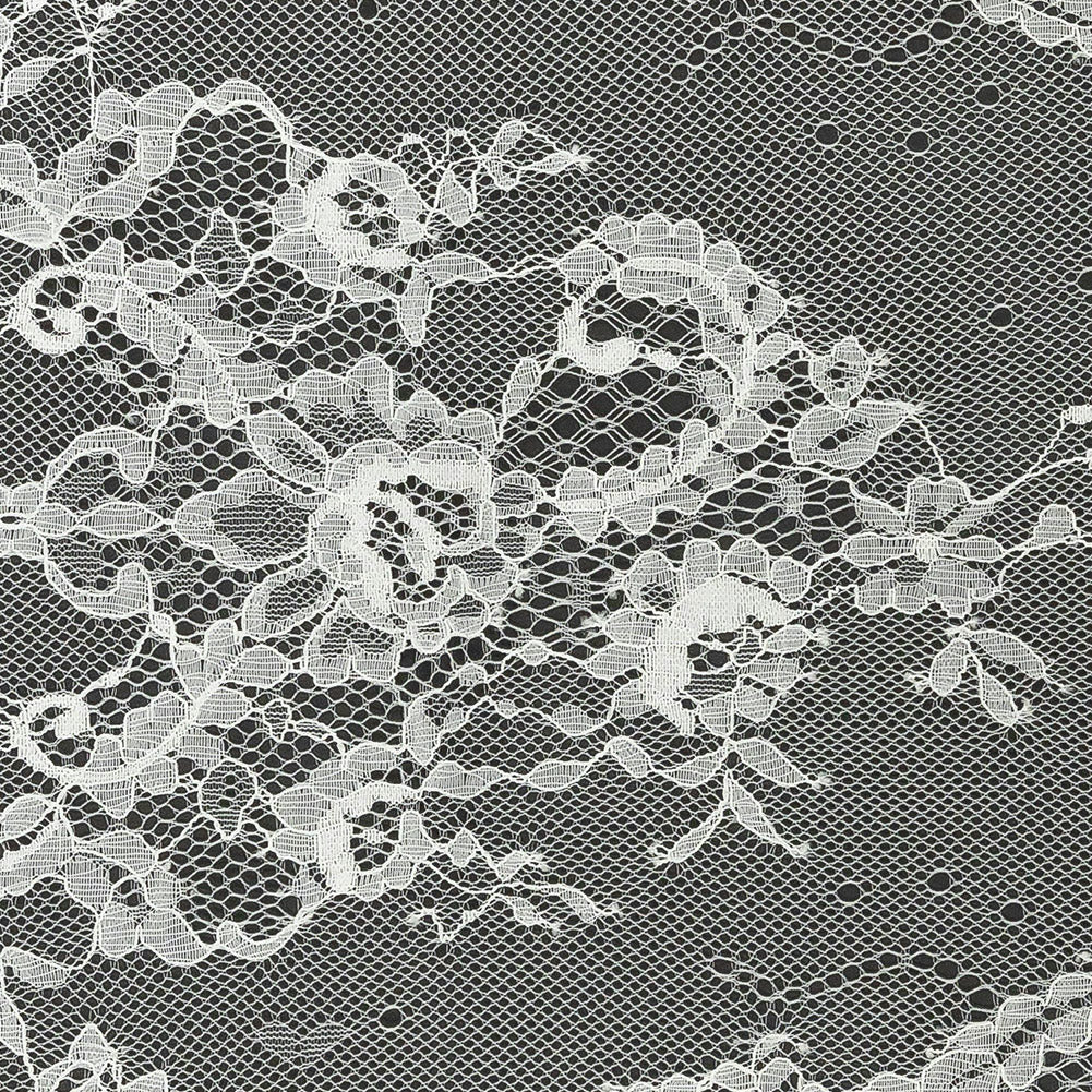 White Delicate Chantilly Lace - 3 Yard Piece Detail