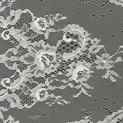 White Delicate Chantilly Lace - 3 Yard Piece Detail
