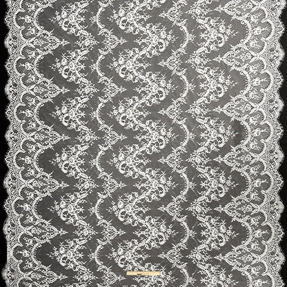White Delicate Chantilly Lace - 3 Yard Piece Full