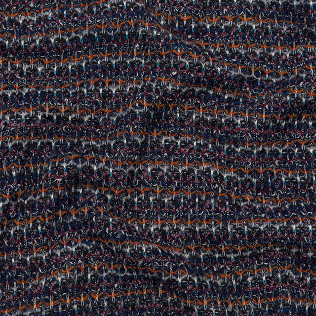 Eclipse, Rustic Orange and Red Striped Blended Wool Knit