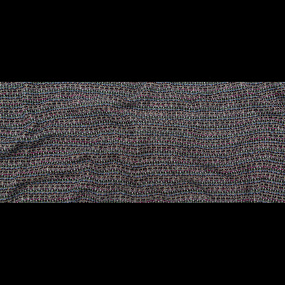 Steel Blue, Green and Fuchsia Striped Blended Wool Knit Full