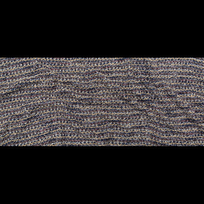 Dusty Rose, Beige and Eclipse Striped Blended Wool Knit with Multicolor Metallic Accents Full
