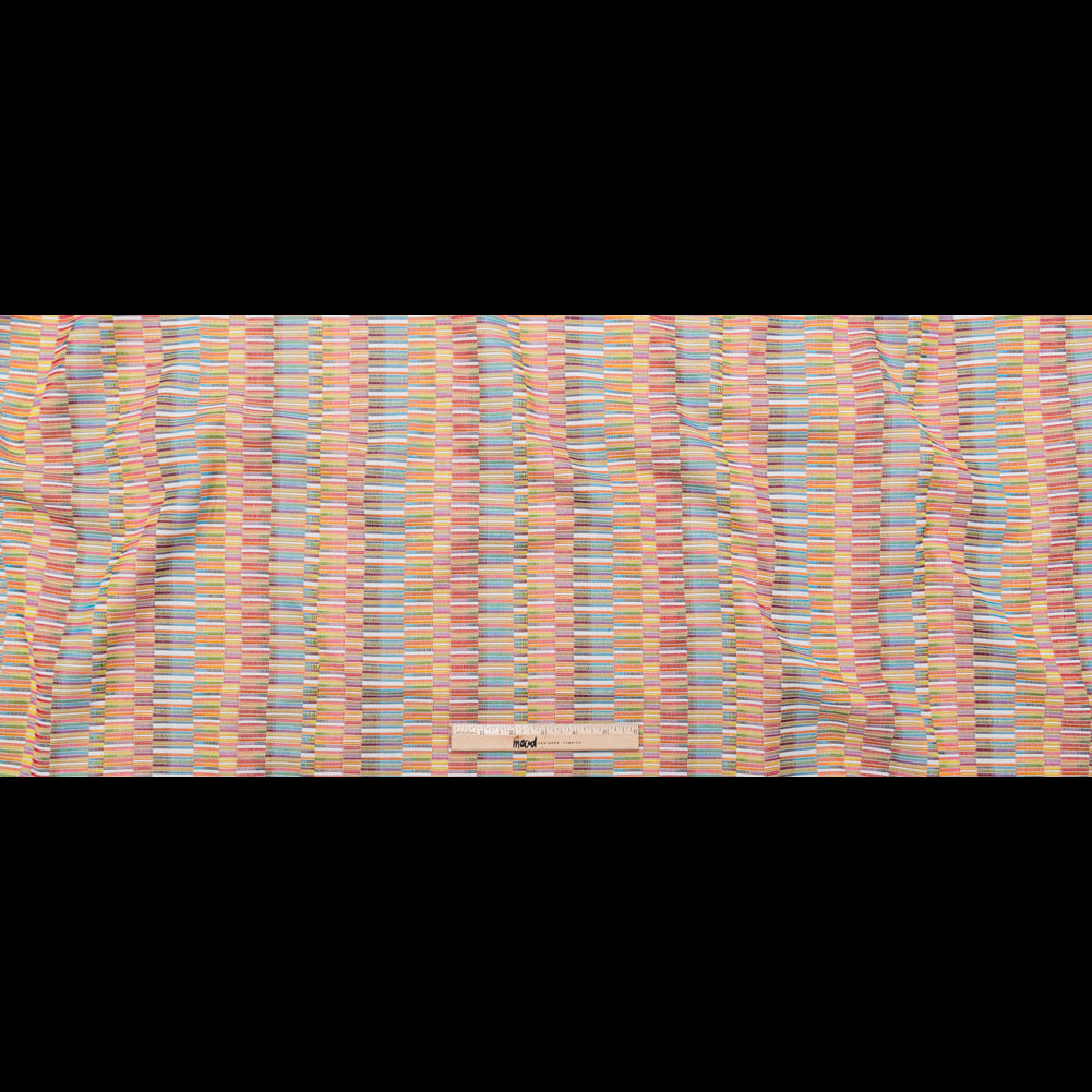 Rainbow Barcode Striped Cotton and Polyester Woven Full
