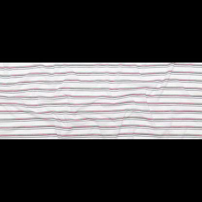 Italian Tomato Puree, White and Magnet Striped Cotton Voile Full