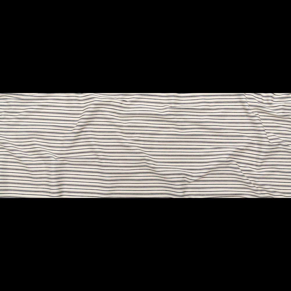 Italian Turtledove and Parisian Night Striped Stretch Twill Knit Full