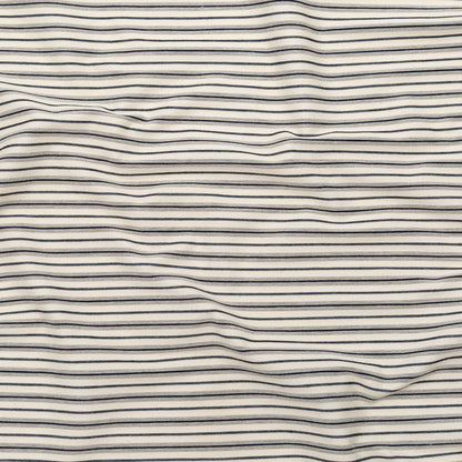 Italian Turtledove and Parisian Night Striped Stretch Twill Knit
