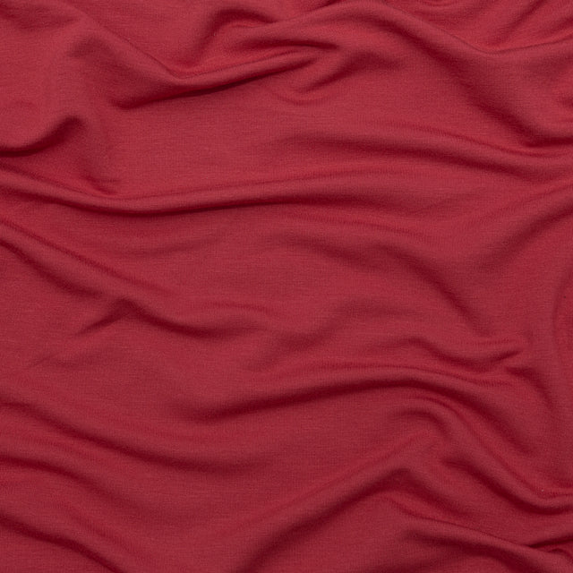 Italian Tomato Red Knit Cotton Fleece