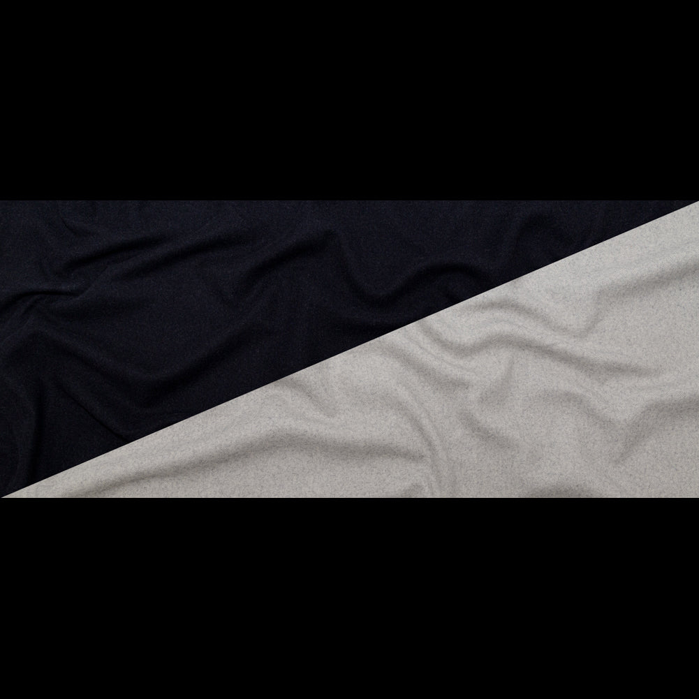 Mood Indigo and Silver Cloud Twill Wool Double Cloth Full