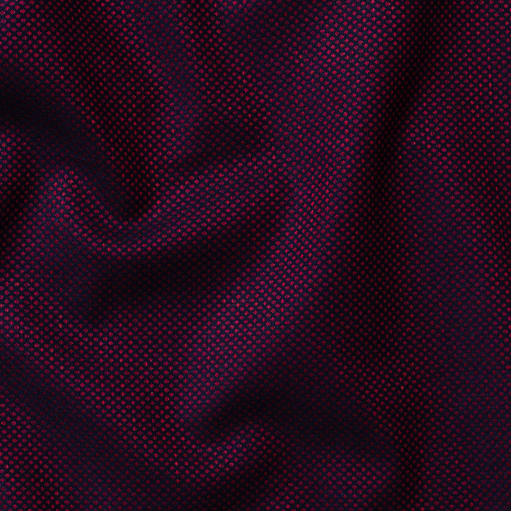 Premium Maroon and Navy Diamond Spotted Jacquard Cotton Shirting Detail