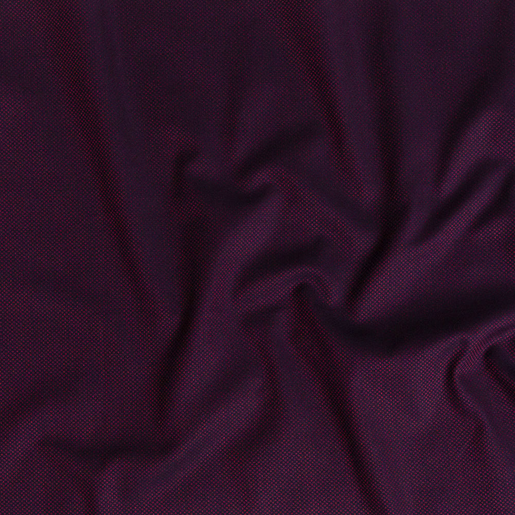 Premium Maroon and Navy Diamond Spotted Jacquard Cotton Shirting