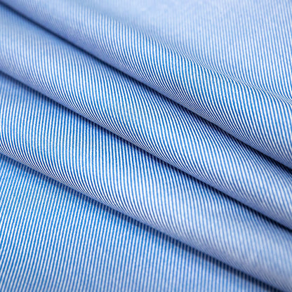 Premium Ultramarine Twill Cotton Shirting Folded