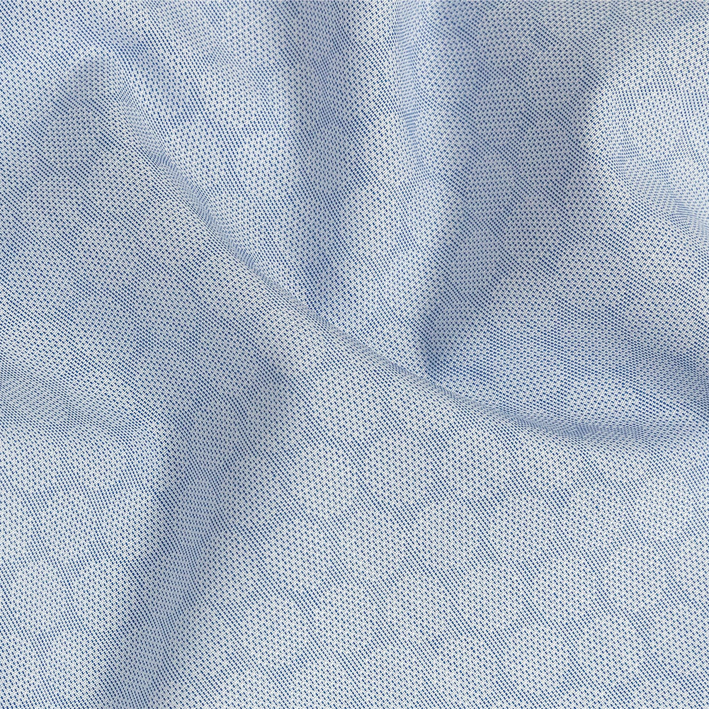 Premium Light Blue Circular Dandelions Cotton Shirting Detail