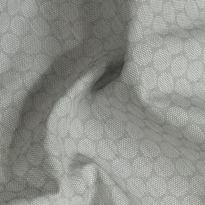 Premium Gray Circular Dandelions Cotton Shirting Detail