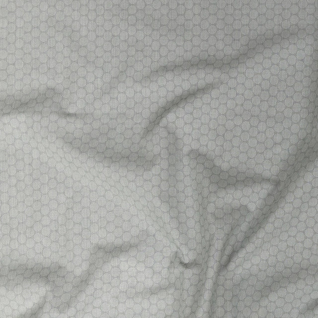 Premium Gray Circular Dandelions Cotton Shirting