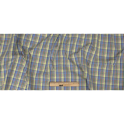 Premium Green, Blue and Brown Plaid Cotton Shirting Full