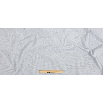 Premium Cornflower Blue and Black Graph Check Cotton Shirting Full