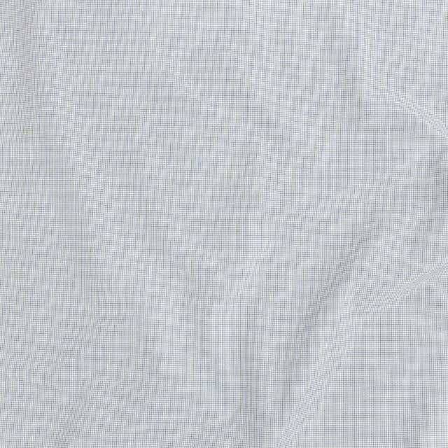 Premium Cornflower Blue and Black Graph Check Cotton Shirting