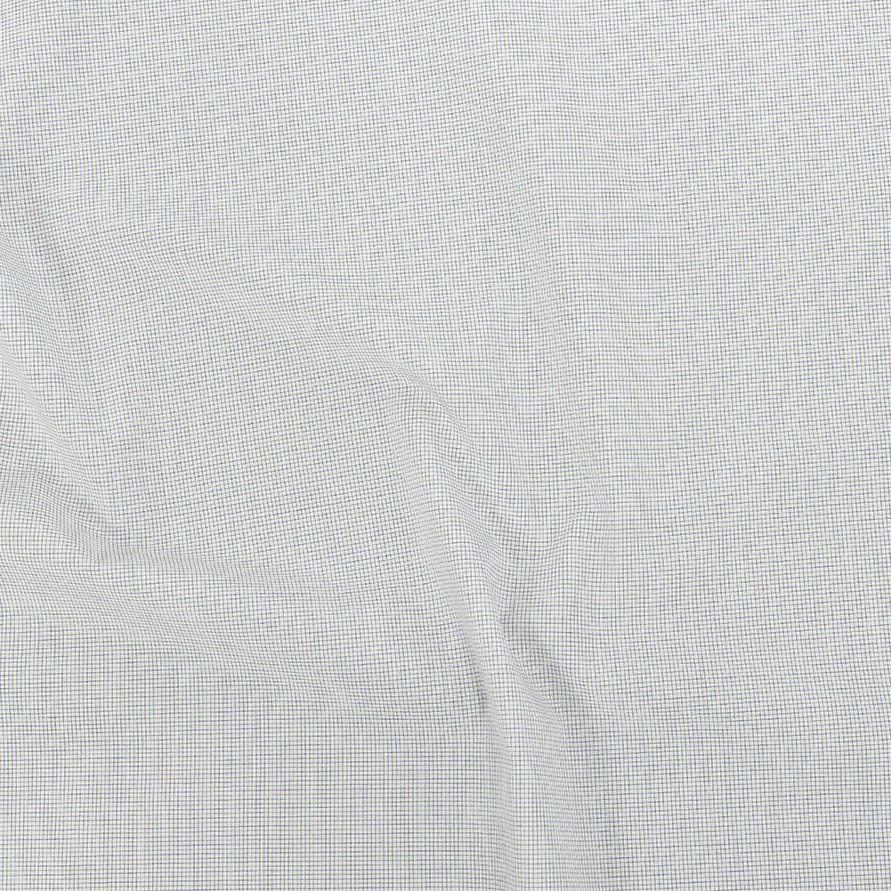 Premium Blue and Brown Graph Check Cotton Shirting