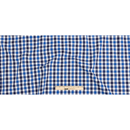 Premium Blueprint and Navy Large Tattersall Checkered Cotton Shirting Full