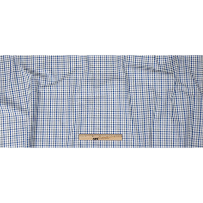 Premium Blue, Eventide and White Plaid Cotton Shirting Full