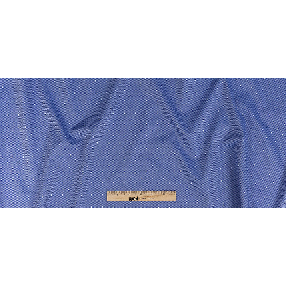 Premium Deep Periwinkle Minute Checks Dobby Cotton Shirting Full