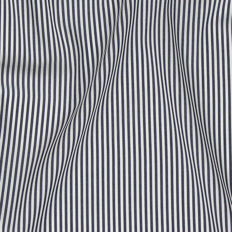 template--25130090922057__main-Premium Midnight Navy and White Candy Striped Dobby Cotton Shirting