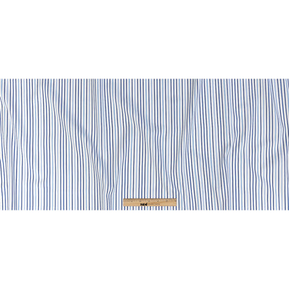 Premium Gradient Blue Pencil Stripes Twill Cotton Shirting Full