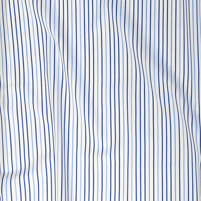 Premium Gradient Blue Pencil Stripes Twill Cotton Shirting