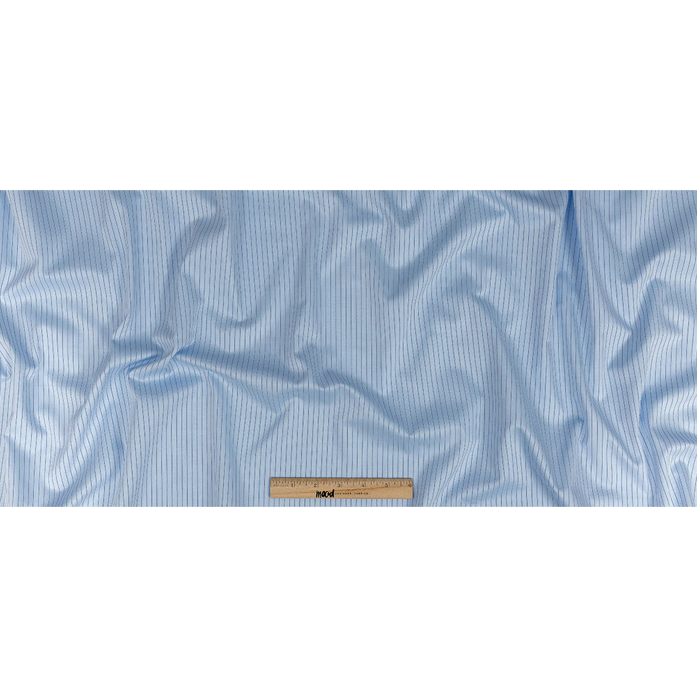 Premium Light Blue Pinstriped Herringbone Dobby Cotton Shirting Full