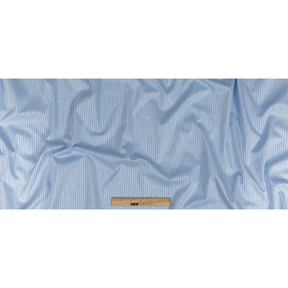 Premium Light Blue Pinstriped Herringbone Dobby Cotton Shirting Full
