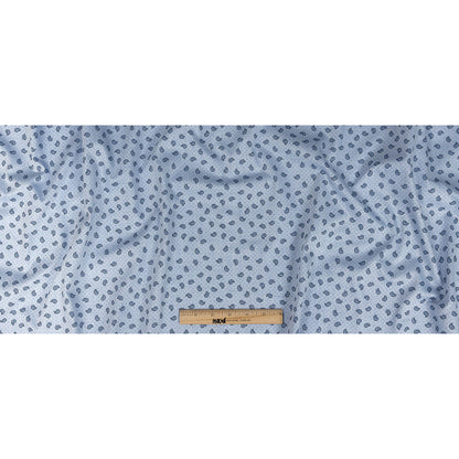 Premium Light Blue Paisley Printed Cotton Shirting Full