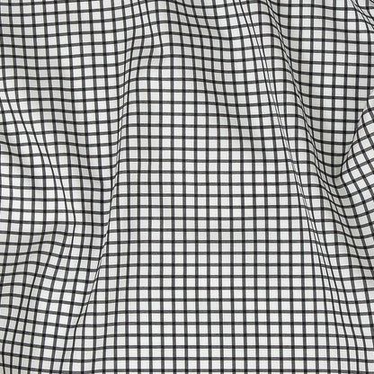 Premium Black and White Checkered Wrinkle Resistant Dobby Cotton Shirting Full