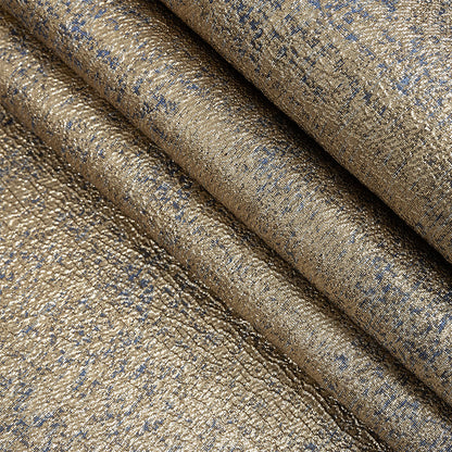 Metallic Gold and Blue Crackle Luxury Brocade Detail