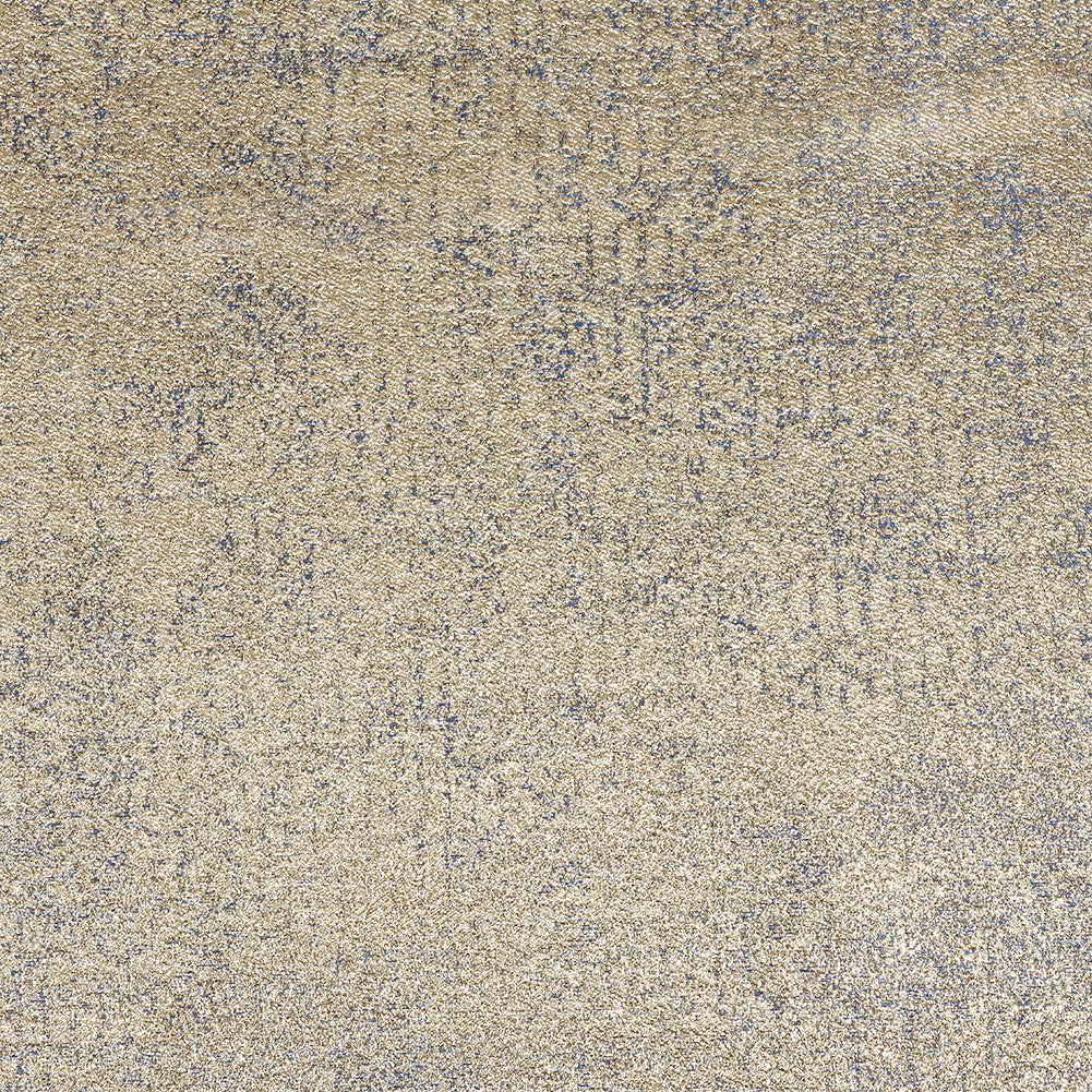 Metallic Gold and Blue Crackle Luxury Brocade