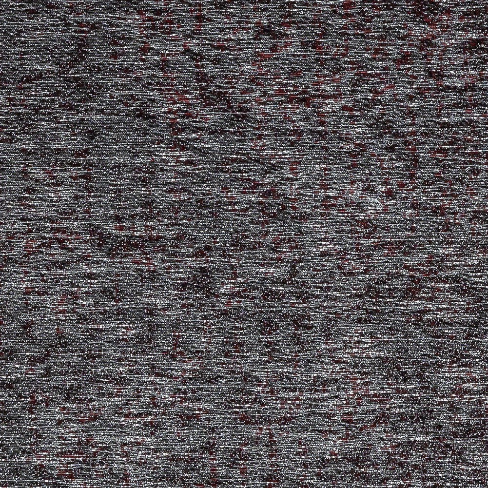 Metallic Wine and Silver Crackle Luxury Brocade Full
