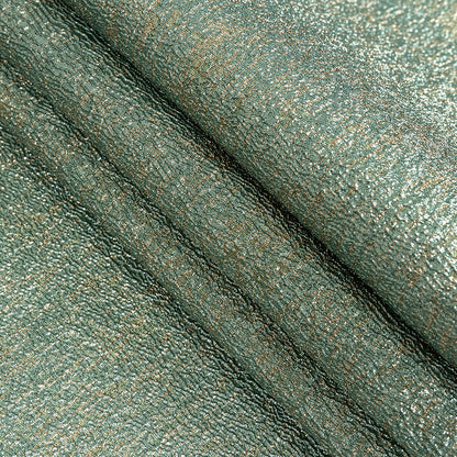 Metallic Seafoam and Pea Green Crackle Luxury Brocade Detail