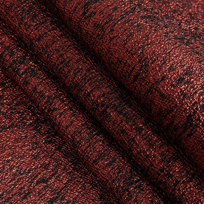Metallic Bright Red and Black Crackle Luxury Brocade Detail