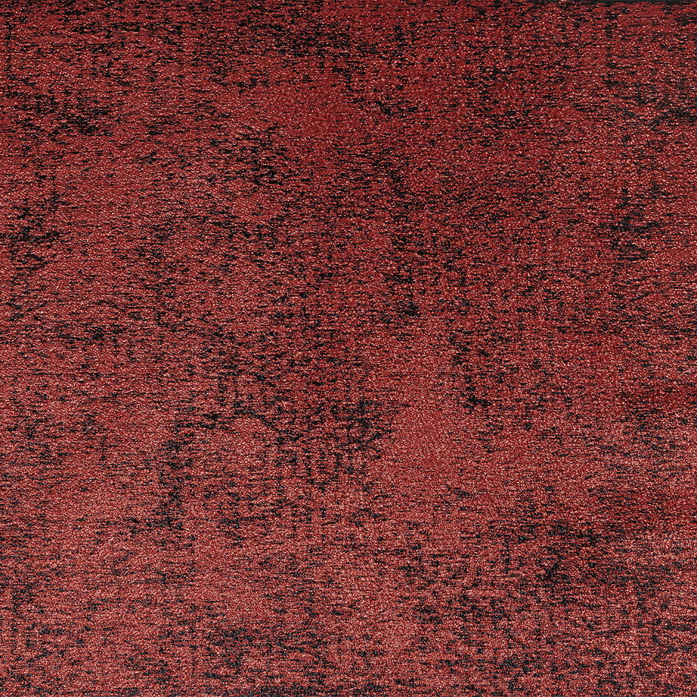 Metallic Bright Red and Black Crackle Luxury Brocade