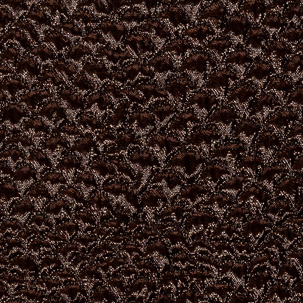 Metallic Fig Dimensional Scallops Brocade Full