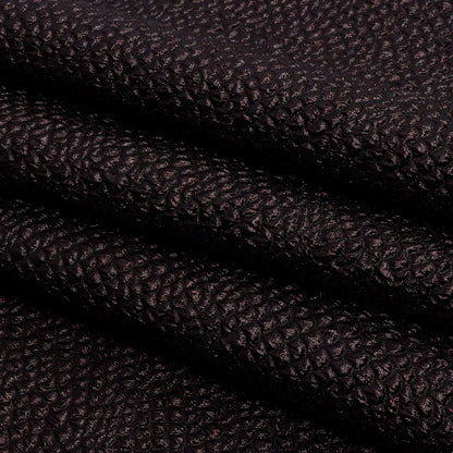 Metallic Dark Chocolate Dimensional Scallops Brocade Full