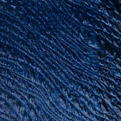 Metallic Royal Blue Rippling Luxury Brocade