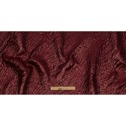 Metallic Wine Rippling Luxury Brocade Drape