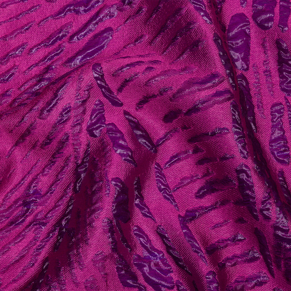 Metallic Magenta Abstract Luxury Brocade