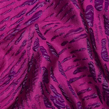 Metallic Magenta Abstract Luxury Brocade