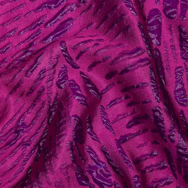 Metallic Magenta Abstract Luxury Brocade