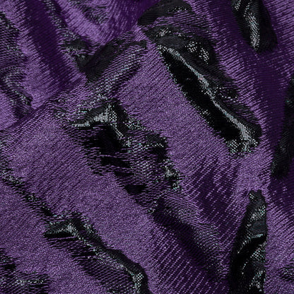 Metallic Purple and Black Abstract Luxury Brocade