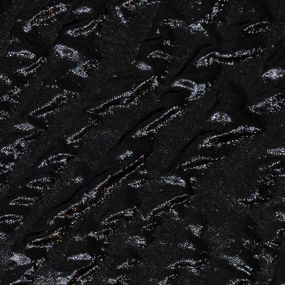 Metallic Black Abstract Luxury Brocade
