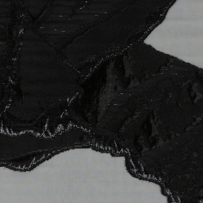 Metallic Black Abstract Burnout Luxury Brocade