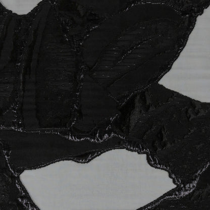 Metallic Black Abstract Burnout Luxury Brocade