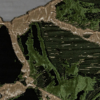 Metallic Glitteratti and Green Abstract Burnout Luxury Brocade